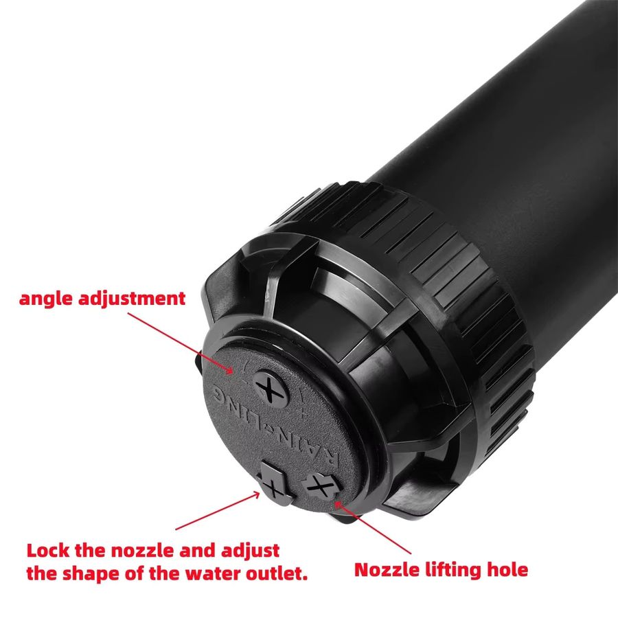 TOHONGADON Verstellbarer unterirdischer rotierender Sprinkler mit 1/2 Zoll Innengewinde für Garten und Rasen, 40 bis 360 Grad Sprühwinkel - Bild 3
