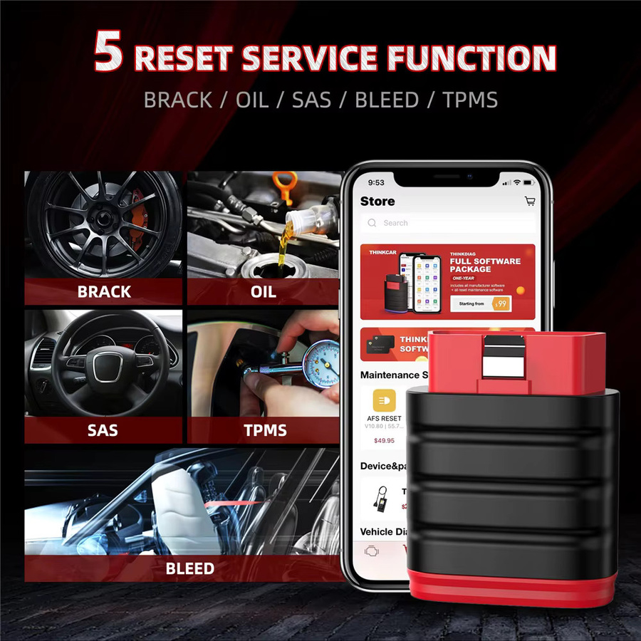 THINKCAR ThinkSafe OBD2-Scanner Thinkdiag mini professionelles Kfz-Diagnosesystem mit 5 Reset-Funktionen und OBD2-Codeleser - Bild 3