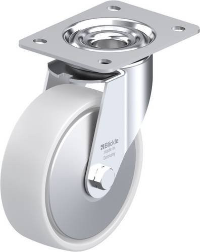Blickle Lenkrolle LE-PO 150G-FA mit Rad-Durchmesser 150 mm und einer Tragfähigkeit von 300 kg in Weiß - Bild 1