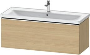 Duravit Waschtischunterschrank D-Neo in Eiche Natur mit Chrom, B/T/H: 118,4 x 45,2 x 44,0 cm - Bild 1