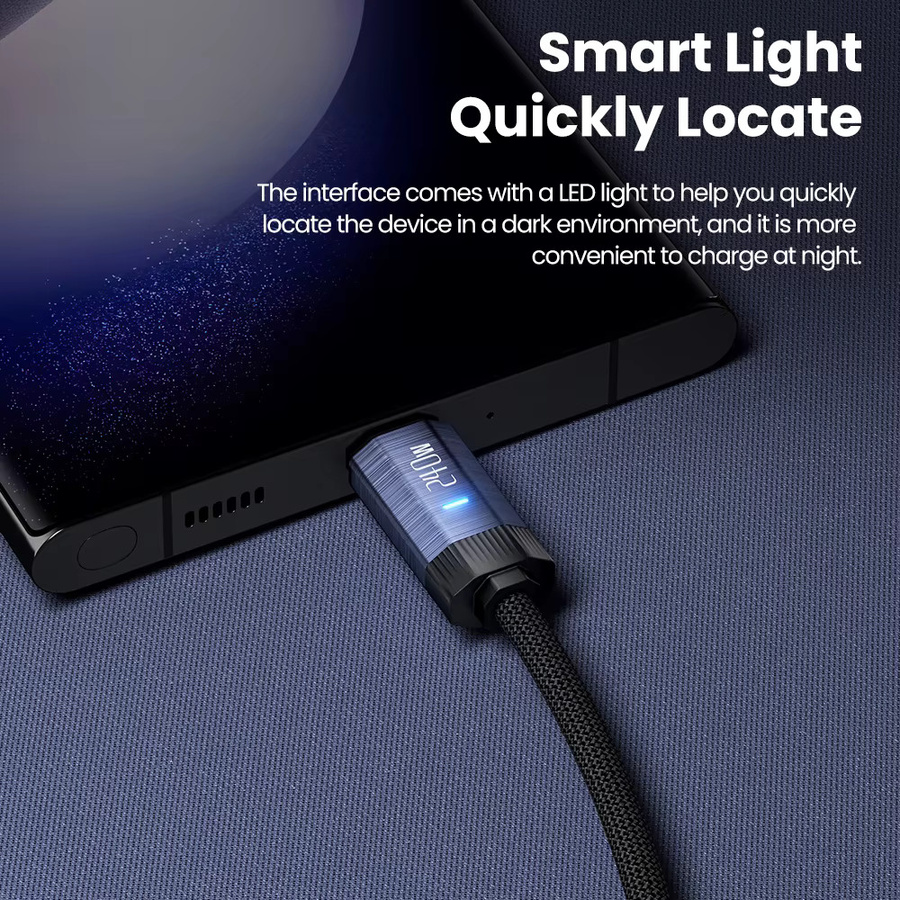 Toocki USB-C auf USB-C Schnellladekabel 240W in Blau für Samsung, Huawei, Xiaomi und Macbook - Bild 5