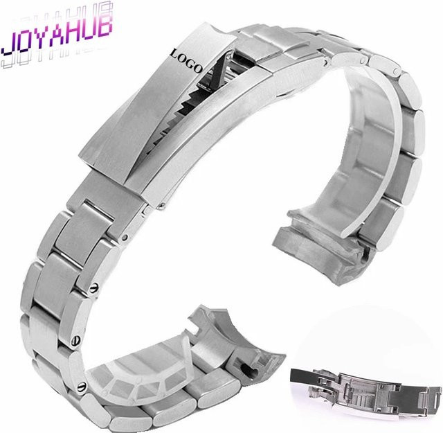RBYENOU Uhrenarmband Edelstahl, gebürstet, Herren, 20 mm, 21 mm - Bild 1