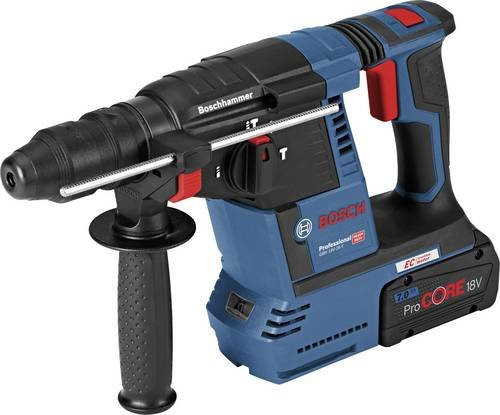 Bosch Professional GBH 18V-26 F SDS-Plus Akku-Bohrhammer 18 V mit 2 x 8 Ah ProCORE Akkus und Zubehör in Blau/Schwarz - Bild 2
