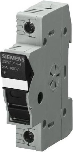 Siemens Zylindersicherungshalter 3NW7014-4, 30A, 1000 V/DC, Grau, 12 Stück - Bild 1