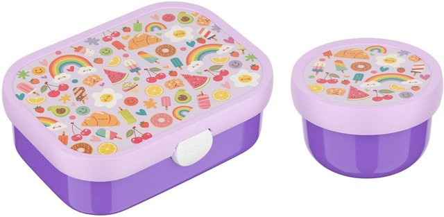 Mepal Obst- und Bento Box Campus 2er Set Purple mit 300 ml und 750 ml - Bild 1