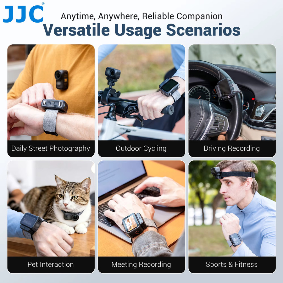 JJC Magnetische Handgelenkhalterung für DJI Osmo Nano Multifunktionales Vision-Dock Zubehör Armband mit Echtzeit-Überwachung und Fahrradhalterung - Bild 2