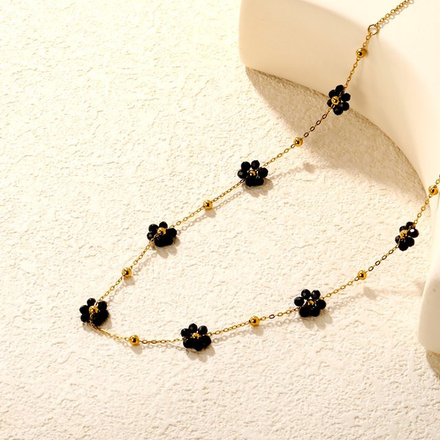 LUXUKISSKIDS Halskette und Armband, Gänseblümchen, Edelstahl, Gold, Kinder - Bild 1