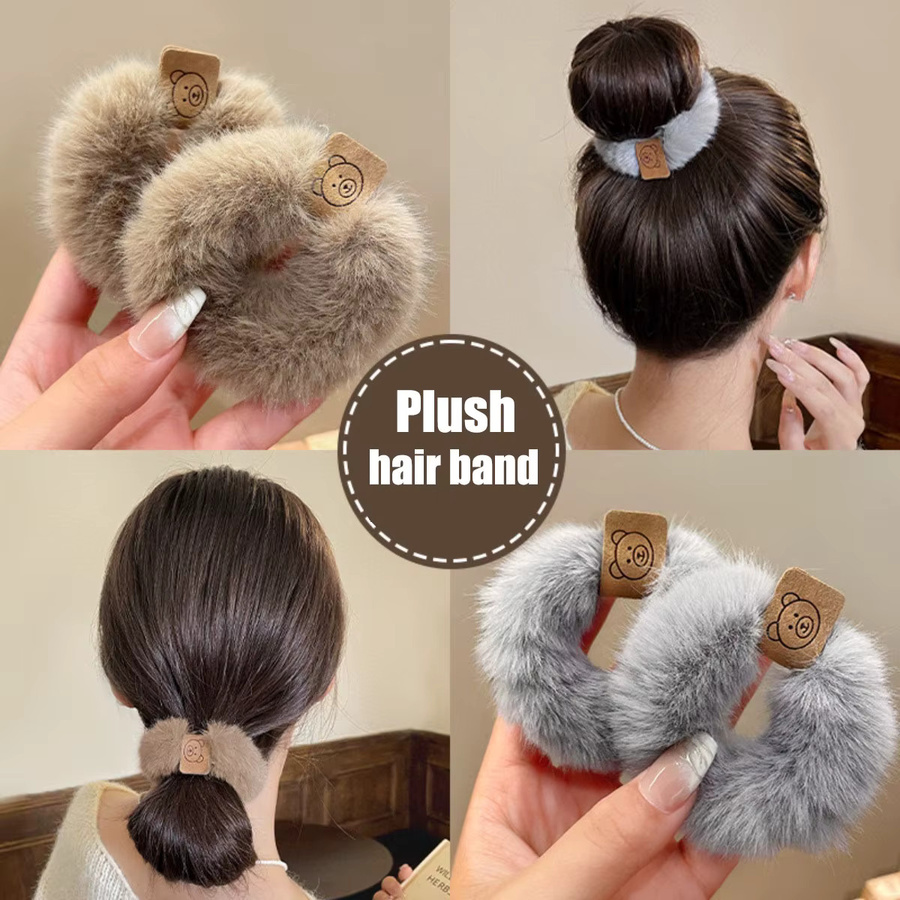 Haarringe Plüsch, elastisch, Damen - Bild 2