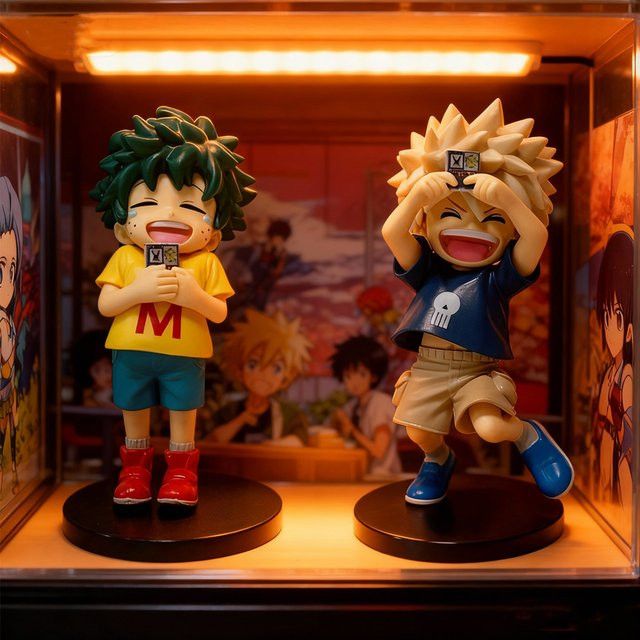 Bandai My Hero Academia Anime Figuren Izuku Midoriya und Katsuki Bakugo Kindheit Modell Dekoration - Bild 1