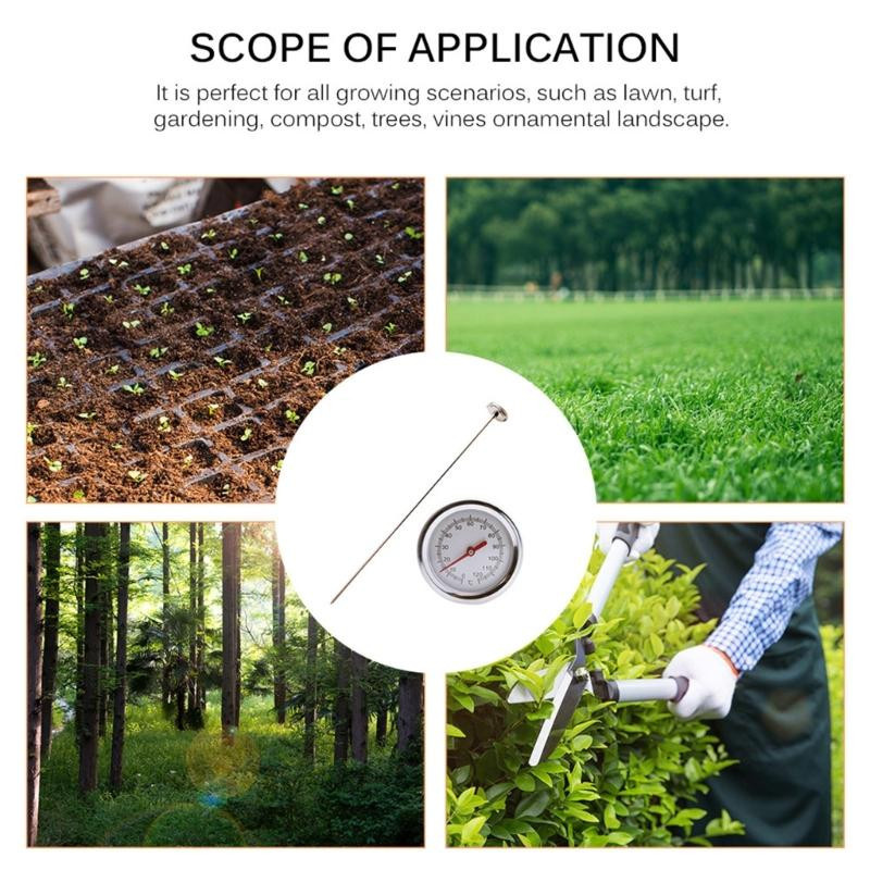 SoleMemory Bodenthermometer aus Edelstahl als präziser Kompostboden-Tester und Temperaturmonitor für den Garten sowie für landwirtschaftliche Anbauflächen und Forschungslabore - Bild 2