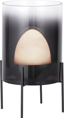 MegaLight LED-Akku-Tischleuchte Ovo Smoke RGBW dimmbar, Farbe: Grau/Transparent, Höhe: 21 cm, Durchmesser: 14,5 cm
