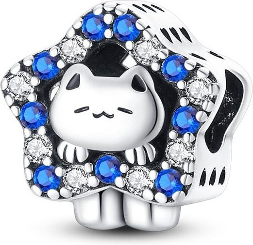 YIRAN Jewelry Anhänger Charm, Kupfer, Blaumond Glühwürmchen, Zirkonia, Damen - Bild 1