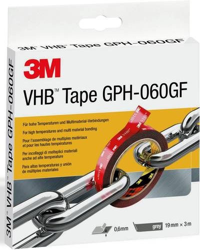 3M VHB Klebeband GPH-060F19-3 Grau doppelseitig Breite: 19 mm, Länge: 3 m - Bild 1