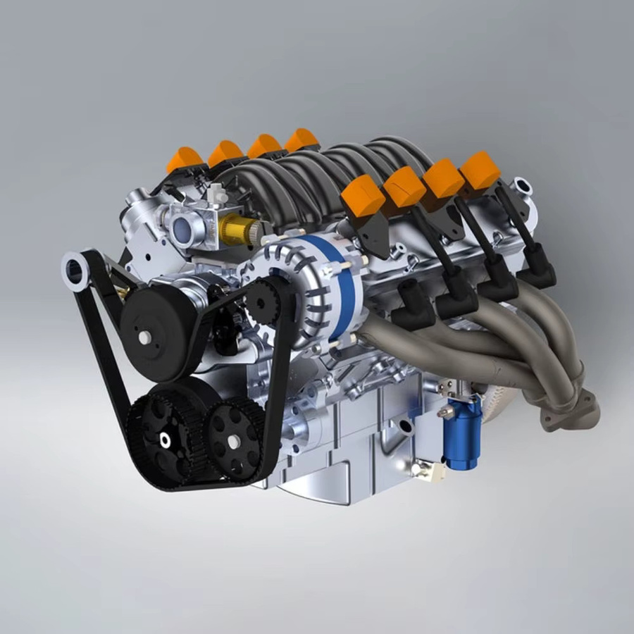 CISON LS-52 V8 Motormodell-Bausatz, 1/5, 52cc, wassergekühlter Viertakt, 8-Zylinder - Bild 2