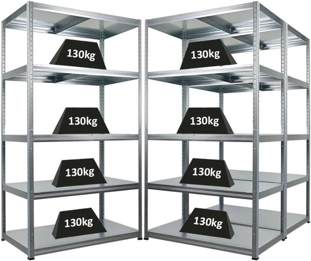 PROREGAL 3er Set Schwerlastregal Steel Eagle aus verzinktem Stahl, Farbe Silber, H x B x T: 180 x 100 x 60 cm - Bild 1