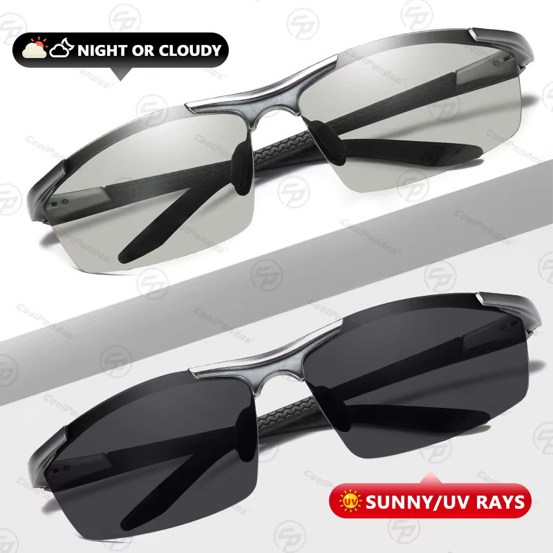 CoolPandas Sportsonnenbrille, Herren, Vollrand, Schwarz, Kunststoff, polarisiert - Bild 3