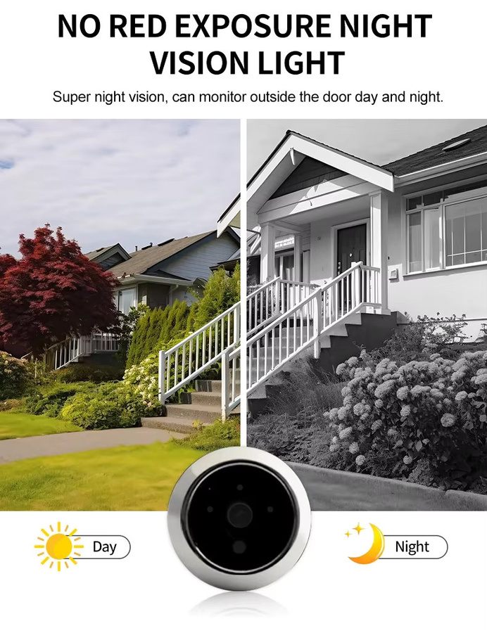 Elecpow Raddar Digitale Türspion-Kamera mit 4,3 Zoll Display, HD-Auflösung, 120° Sichtfeld und smarter PIR-Bewegungserkennung - Bild 3
