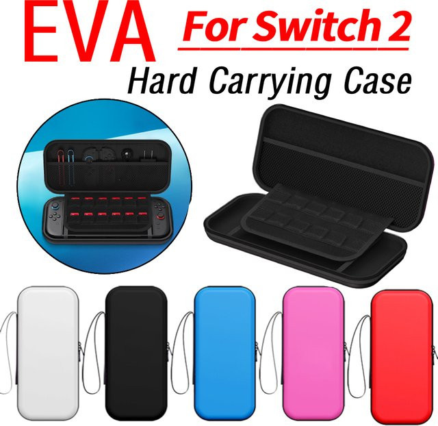 LAIMANEI EVA Hartschalen-Tragetasche für Nintendo Switch und Nintendo Switch 2 in Pink - Bild 1