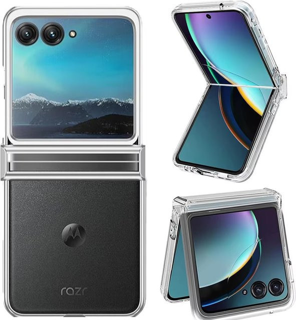 Transparente Handyhülle für Motorola Razr 50 und Razr 40 Ultra aus Hartschale mit PC-Scharnier - Bild 1