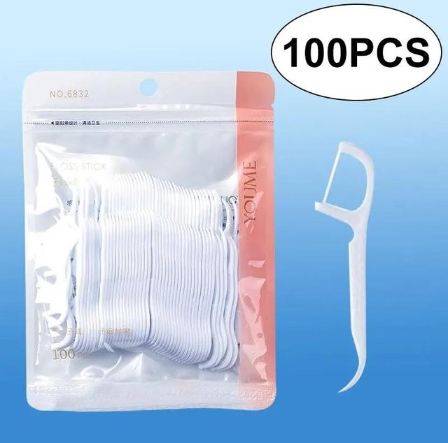 Bestbags Einweg-Zahnseide-Sticks, Interdentalreinigung, 100/300/500 Stück - Bild 1