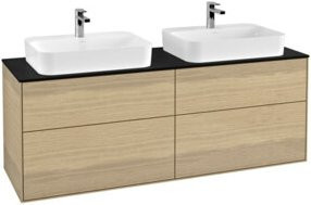 V&B Waschtischunterschrank Finion in Oak Veneer, Breite: 160 cm, Tiefe: 50,1 cm - Bild 1