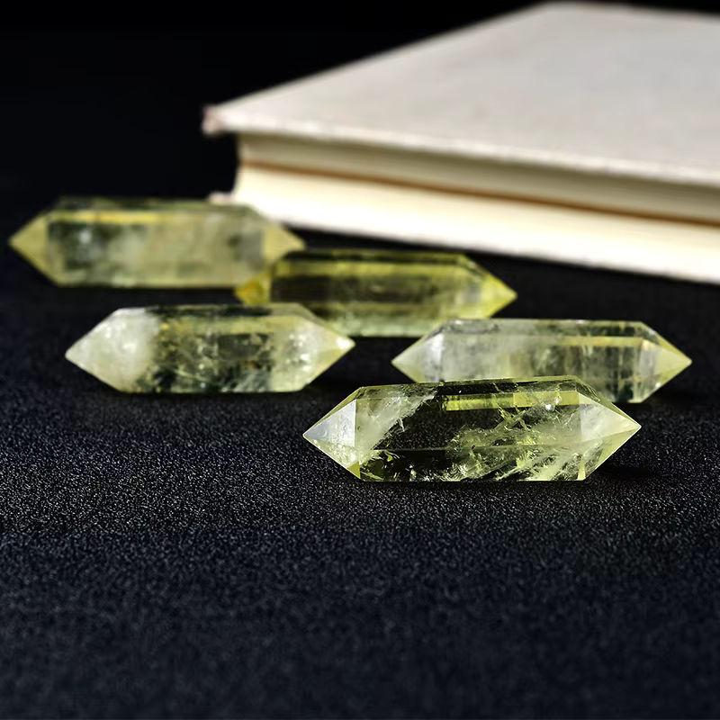 RYCRYSTAL Natürlicher Citrin-Kristall in Gelb, sechseckig und doppelt abgeschlossen als Zauberstab für Meditation und Reiki - Bild 3