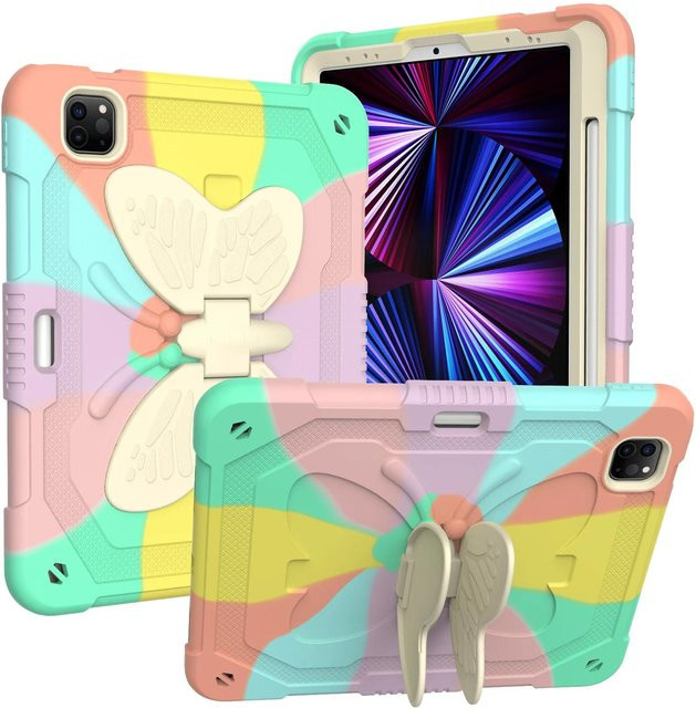 Schmetterlings-Ständer Hülle für iPad Air, Pro und Mini in Multicolour - Bild 1