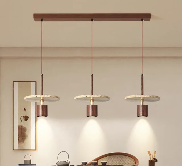 TAONUANSHU Vintage Pendelleuchte aus Marmor in Braun für Esszimmer und Bartheken - Bild 1