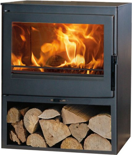 PANADERO Kaminofen Vera in Schwarz-Metallic, B/T/H: 56 x 40 x 87 cm - Bild 1