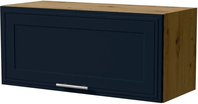 Feldmann-Wohnen Klapphängeschrank Salo W4B/80 Eiche Artisan und Indigo Matt mit Gasdruckdämpfer, B/T/H: 80 x 36 x 2,5 cm - Bild 1