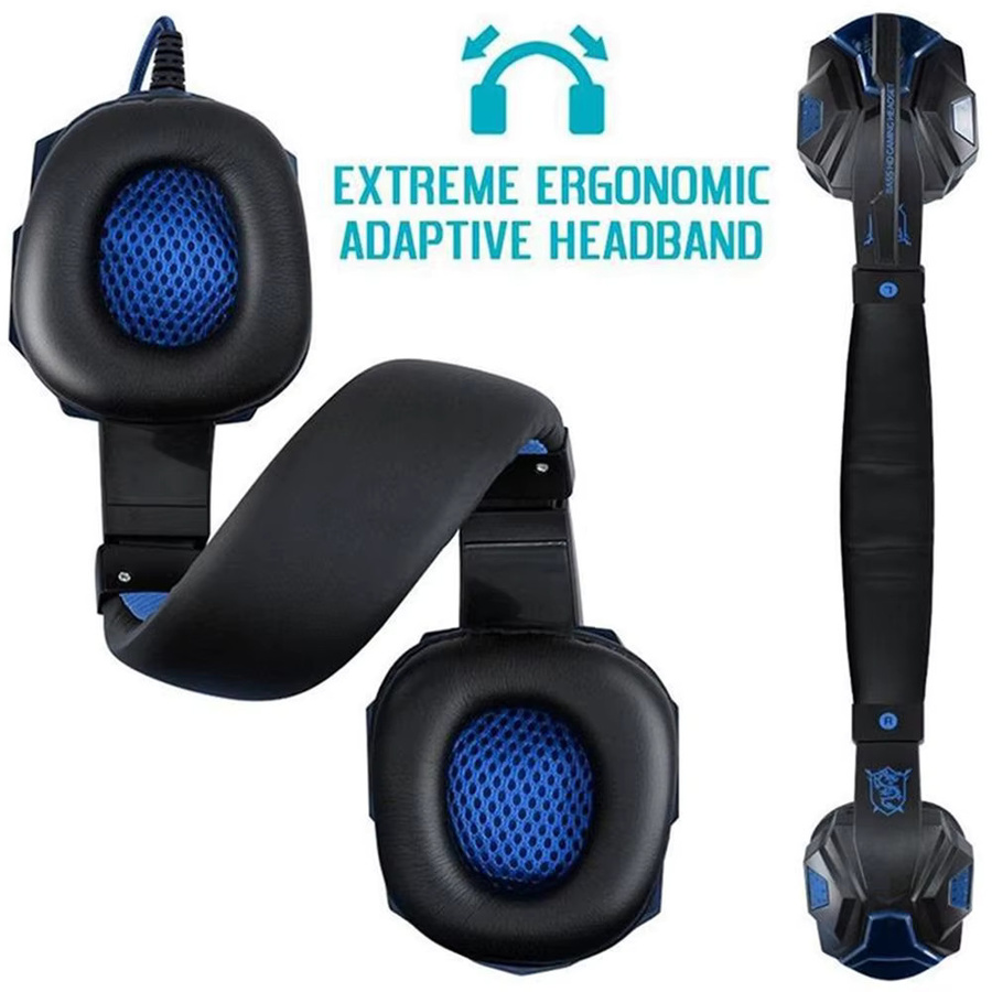 Occkic Gaming Over-Ear-Kopfhörer mit Subwoofer und Mikrofon, Bluetooth 5.3 und 2,4 G Verbindung, RGB-Headset mit 40 mm Treibern in Schwarz oder Blau - Bild 2