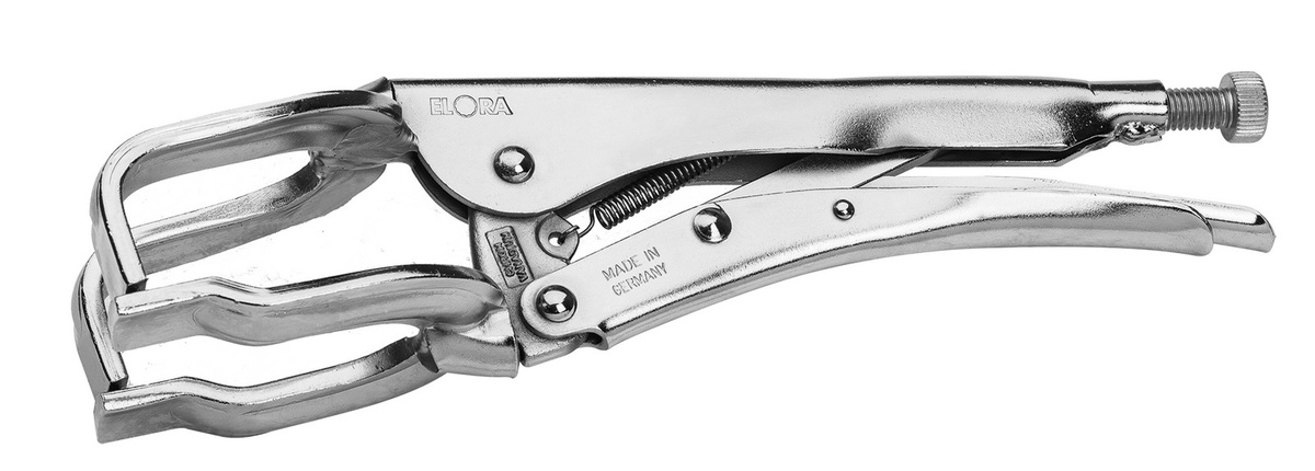 Elora Schweisser-Gripzange V-Form in Silber mit einer Spannweite von 0-90 mm ELORA-510-280 - Bild 1