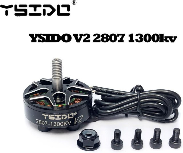 YSIDO Upgrade V2 X2807 1300KV Bürstenloser Motor in Schwarz für Mark4 FPV Freestyle 7 Zoll Long Range LR7 Drohnen - Bild 1