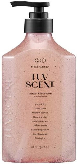 Luvscent Parfümiertes Körperpeeling Duschgel White Tulip, 500 ml, Unisex - Bild 1