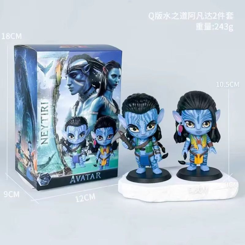 Avatar 2 Neytiri & Jake Sully PVC-Figurenmodell für Sammler, Höhe: 12 cm - Bild 1