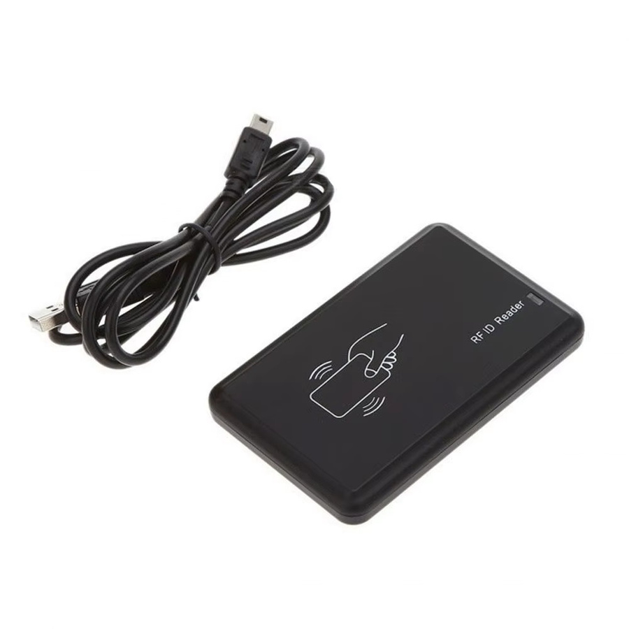 Asia-Teco RFID IC-Kartenleser mit Micro-USB-Anschluss als Smartcard-Encoder und Näherungssensor für Zugangskontrollsysteme, Schwarz - Bild 4