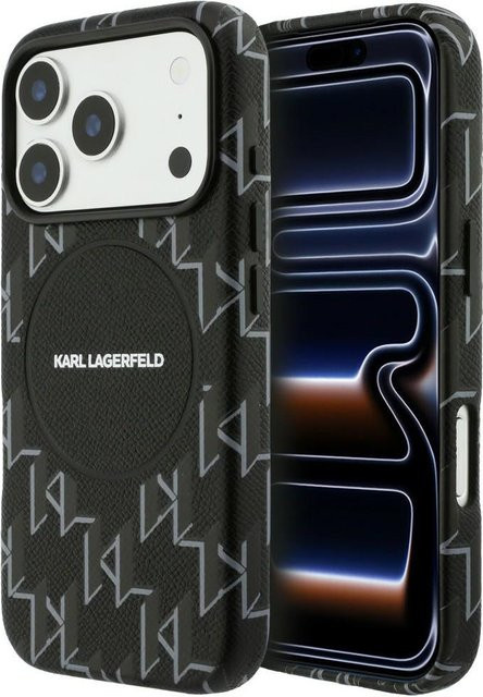 Karl Lagerfeld MagSafe Hülle für Apple iPhone 17 Pro mit KL Monogram Logo in Schwarz - Bild 1