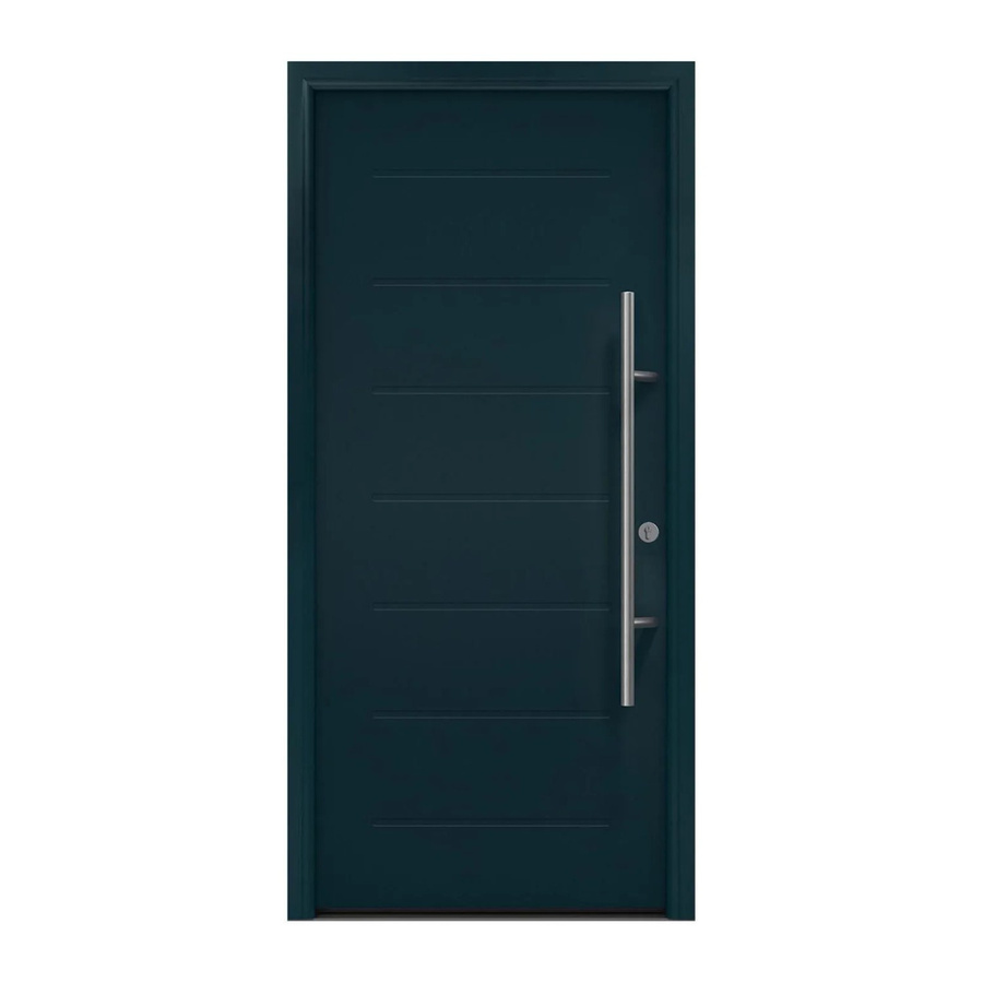 EcoStar Haustür Isopro Secur IPS 015 Anthrazitgrau B: 110 cm, H: 210 cm, DIN Rechts, RC2 Sicherheitstür aus Stahl und Aluminium - Bild 2