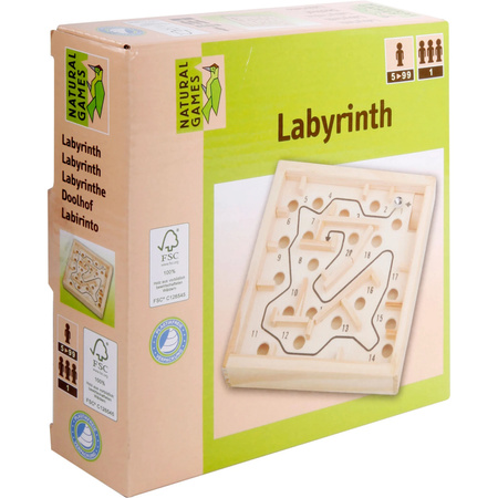 Natural Games Holz Labyrinth Geschicklichkeitsspiel