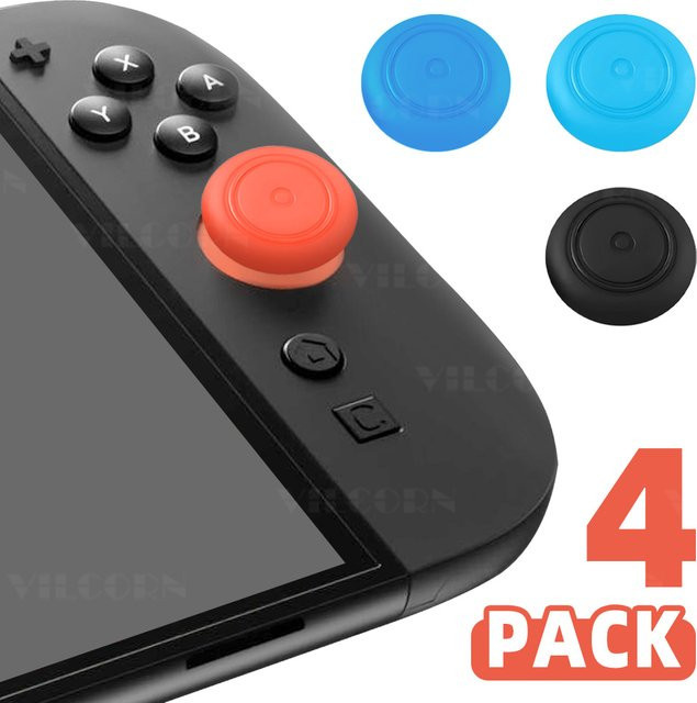 Silikon Daumen-Stick-Kappen für Nintendo Switch 2 Joycon, analoge Joystick-Kappen in Schwarz und Multicolour - Bild 1