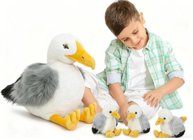 Wucifang Bags Möwen-Stofftier, Kuscheltier, Weiß, ab 3 Jahren - Bild 1
