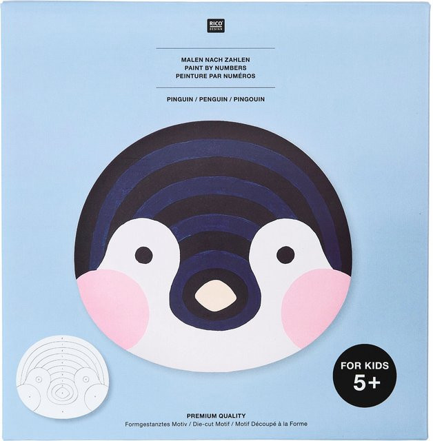 Rico Design Malen nach Zahlen Pinguin Komplettset ab 5 Jahren - Bild 1