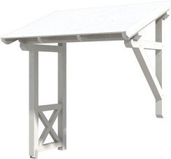 Skan Holz Haustür-Vordach Paderborn 3 aus nordischer Fichte in Weiß, Breite: 242 cm, Tiefe: 156 cm - Bild 1