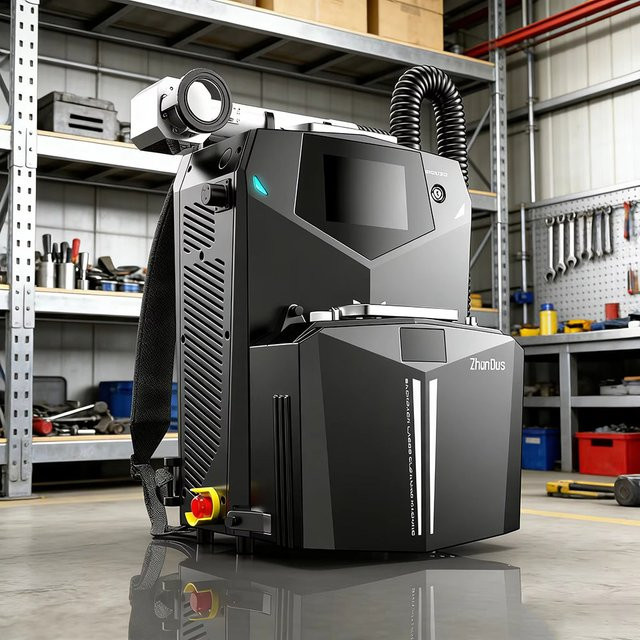 Tragbare Mini-Laserreinigungsmaschine zur Entfernung von Rost, Farbe, Öl und Staub in Schwarz - Bild 1