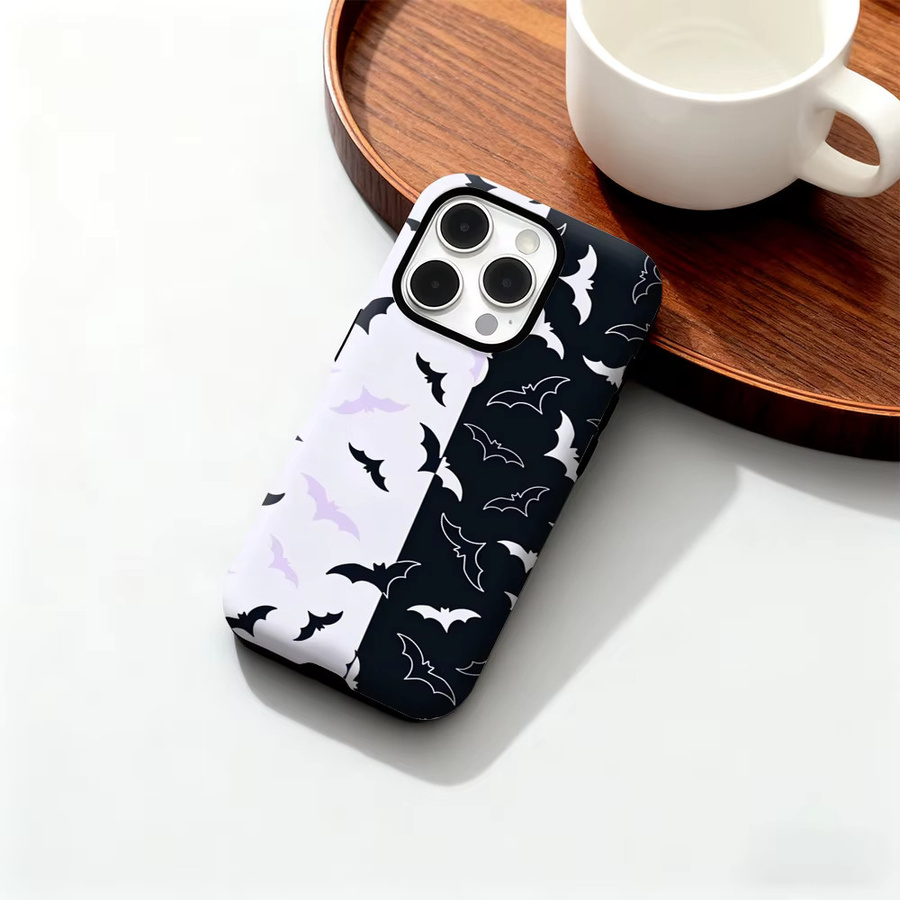 Handyhülle Halloween Bat Duality für iPhone 17 16 15 14 13 12 Pro Max Plus mit doppelschichtiger Rückseite in Multicolour von Potdemiel - Bild 6