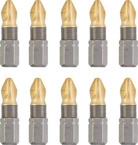 Kwb Kreuzschlitz-Bit Pozidriv PZ 2, Antrieb 1/4 Zoll (6,3 mm), Länge: 25 mm, Silber - Bild 1