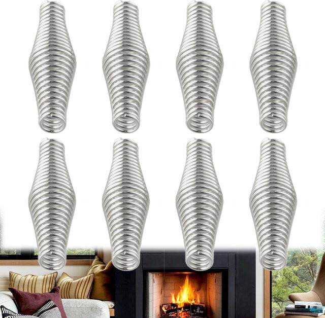 VIBRATITE Federstahlgriff verchromt und isoliert für Grills, Holzöfen und Kamine in 4er oder 8er Packung - Bild 1