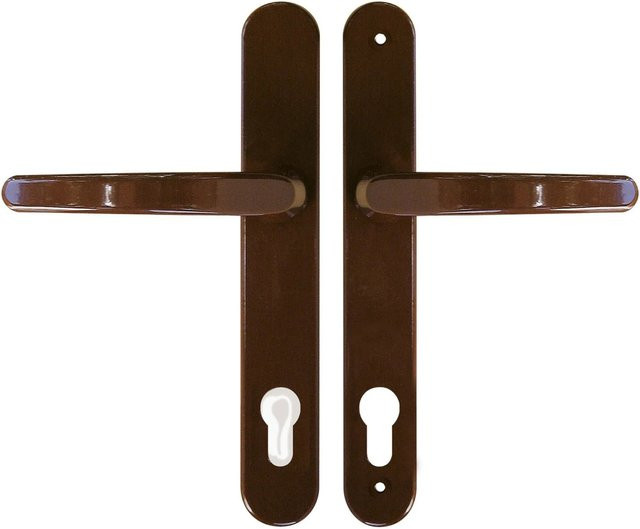 Roro Drücker-Garnitur Typ C aus Aluminium in Braun, B/T/H: 350 x 250 x 45 mm - Bild 1
