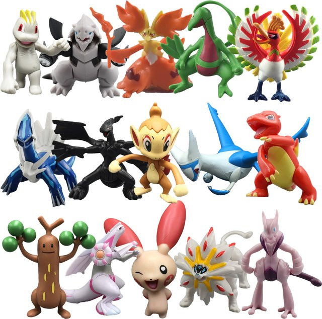 Bandai Pokémon Anime Action Spielzeugfiguren, Kyogre Zekrom Solgaleo Lugia Grovyle Geodude - Bild 1