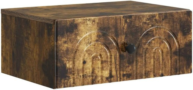 vidaXL Wandmontierter Nachttisch in Geräuchertem Eichen-Design, B/T/H: 49 x 34,5 x 20 cm - Bild 1